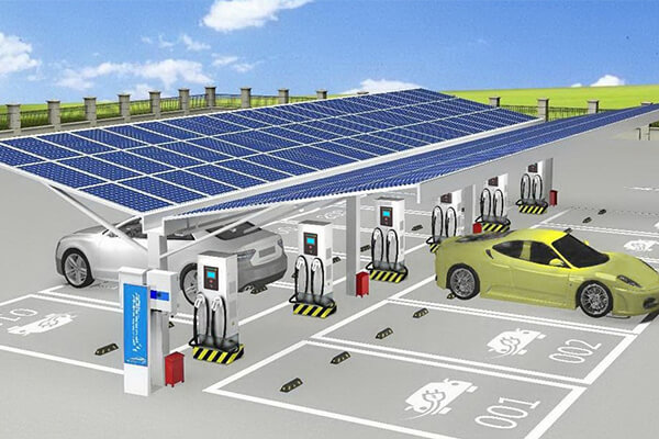 Rendering of a typical Charging Station for Electric Vihecles